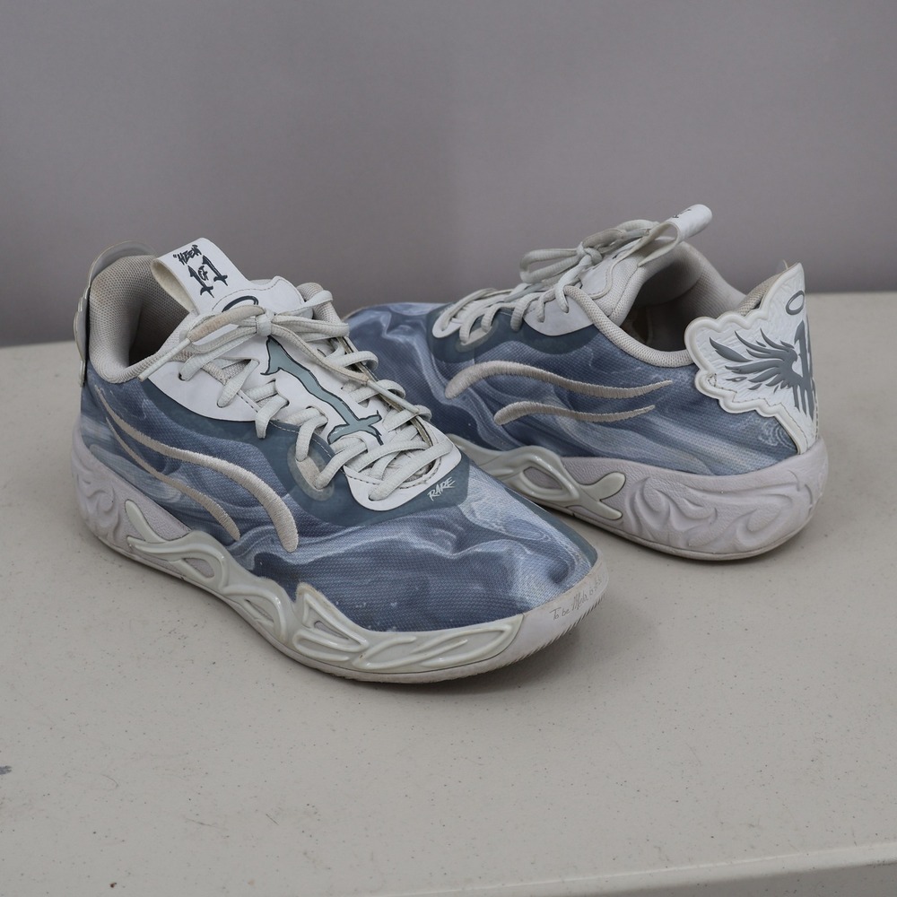 Puma MB.04 Lo LaMelo Basketball Men 7 Feather Gray Athletic Gym Streetwear
